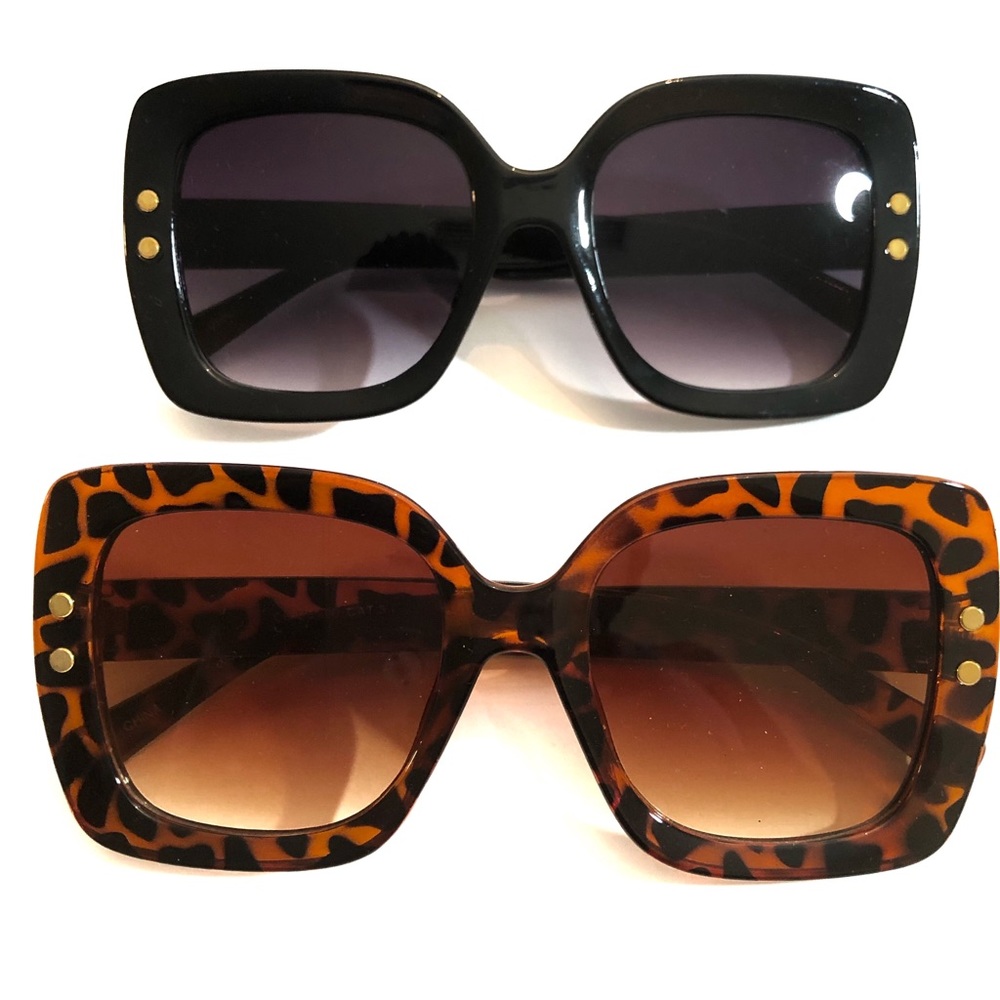 Large square frames sunglasses. 2 for 22.00
